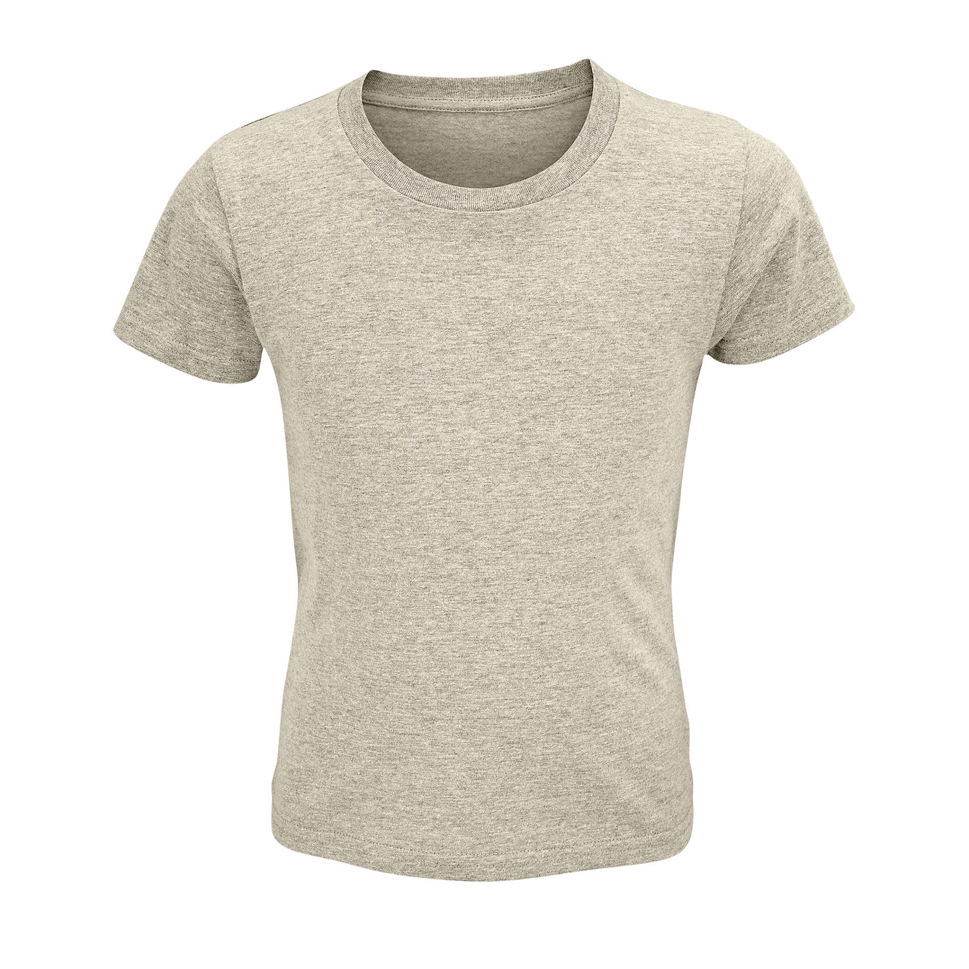 T-shirt personnalisé coton bio enfant 150g - CRUSADER Beige chiné